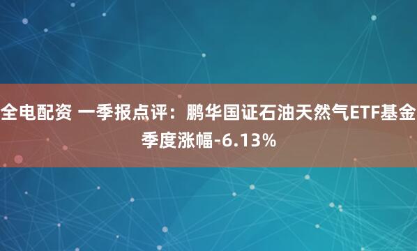 全电配资 一季报点评：鹏华国证石油天然气ETF基金季度涨幅-6.13%