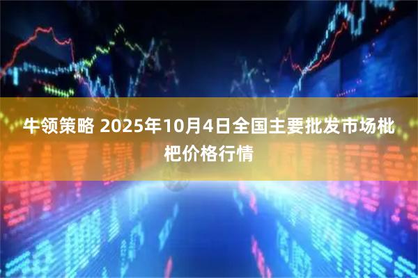 牛领策略 2025年10月4日全国主要批发市场枇杷价格行情