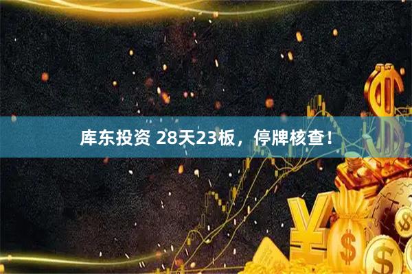 库东投资 28天23板，停牌核查！